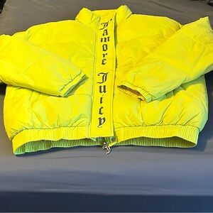 Juicy Couture L'Amore Lime Green Puffer Jacket